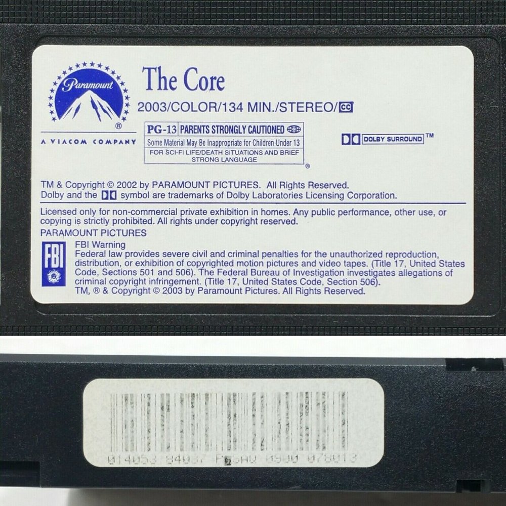 The Core (VHS, 2003) 4730E1M - Picture 9 of 11